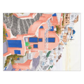 Santorini Griechenland Architektur Tischdecke (Vorderseite (Horizontal))