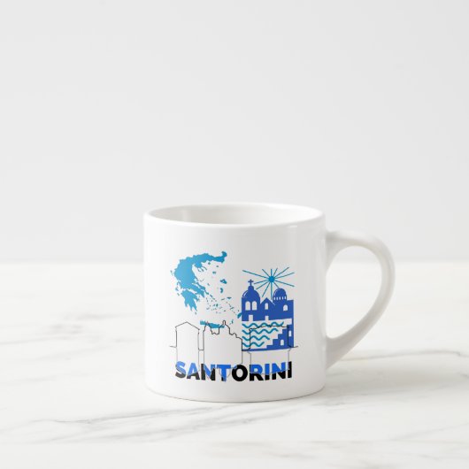 Santorini Griechenland.b Espressotasse (Rechts)