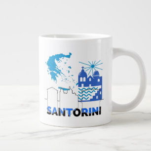 Santorini Griechenland.b Jumbo-Tasse
