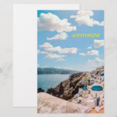 Santorini, Griechenland Beach House Briefpapier (Vorne/Hinten)