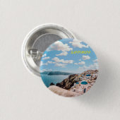 Santorini, Griechenland Beach House Button (Vorne & Hinten)