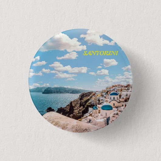 Santorini, Griechenland Beach House Button (Vorderseite)