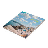 Santorini, Griechenland Beach House Fliese (Seite)