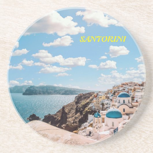 Santorini, Griechenland Beach House Getränkeuntersetzer (Vorne)