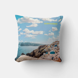Santorini, Griechenland Beach House Kissen