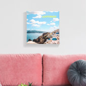 Santorini, Griechenland Beach House Leinwanddruck (Insitu (Wohnzimmer))