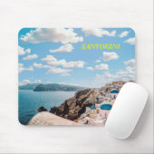 Santorini, Griechenland Beach House Mousepad (Mit Mouse)