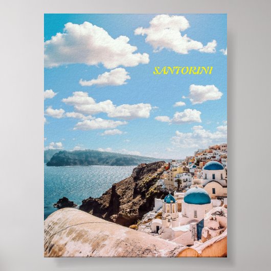 Santorini, Griechenland Beach House Poster (Vorne)