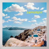 Santorini, Griechenland Beach House Poster (Vorne)