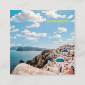 Santorini, Griechenland Beach House Quadratische Visitenkarte (Vorderseite)