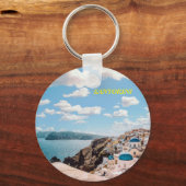 Santorini, Griechenland Beach House Schlüsselanhänger (Vorderseite)