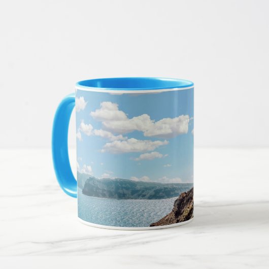 Santorini, Griechenland Beach House Tasse (Vorderseite Links)