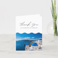 Santorini Griechenland Blank Danke Karte