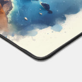 Santorini Griechenland Blau und Weiß Schreibtischunterlage (Ecke)