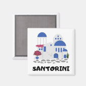 Santorini Griechenland Blauer Dach Magnet (Vorderseite/Rückseite)