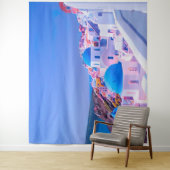 Santorini Griechenland Blue Island Foto Stand Hint Wandteppich (Beispiel)