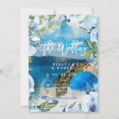 Santorini Griechenland Blühende Sommerhochzeit Einladung (Vorderseite)