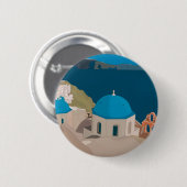 Santorini Griechenland Button (Vorne & Hinten)