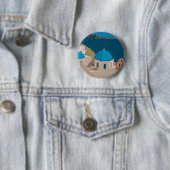 Santorini Griechenland Button (Beispiel)