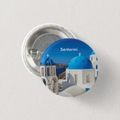 Santorini Griechenland Button (Vorne & Hinten)