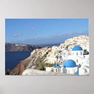 Santorini, Griechenland, Dorf von Oia, Fotografie, Poster