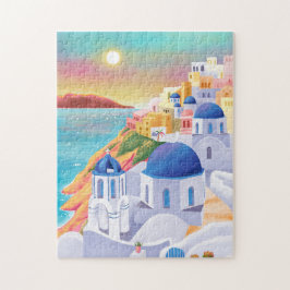 Santorini Griechenland - Europa Art Destination Tr Puzzle