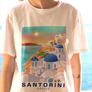 Santorini Griechenland - Europa Art Destination Tr T-Shirt