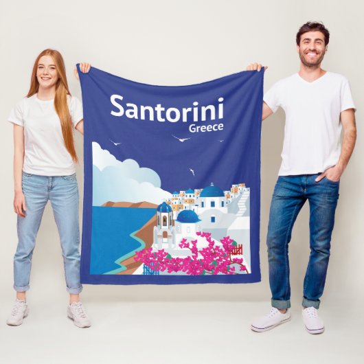 Santorini Griechenland Fleecedecke (Beispiel)