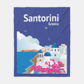 Santorini Griechenland Fleecedecke (Vorderseite)