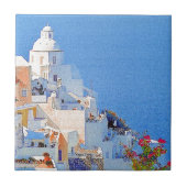 "Santorini, Griechenland " Fliese (Vorderseite)