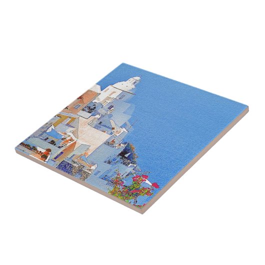 "Santorini, Griechenland " Fliese (Seite)