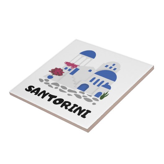 Santorini Griechenland Fliese (Seite)