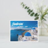 Santorini Griechenland Foto Postcard Postkarte (Stehend Vorderseite)