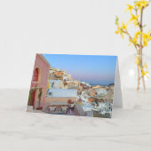 Santorini Griechenland Fotografie Karte (Gelbe Blume)