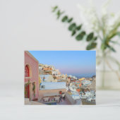 Santorini Griechenland Fotografie Postkarte (Stehend Vorderseite)