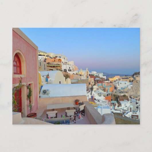 Santorini Griechenland Fotografie Postkarte (Vorderseite)
