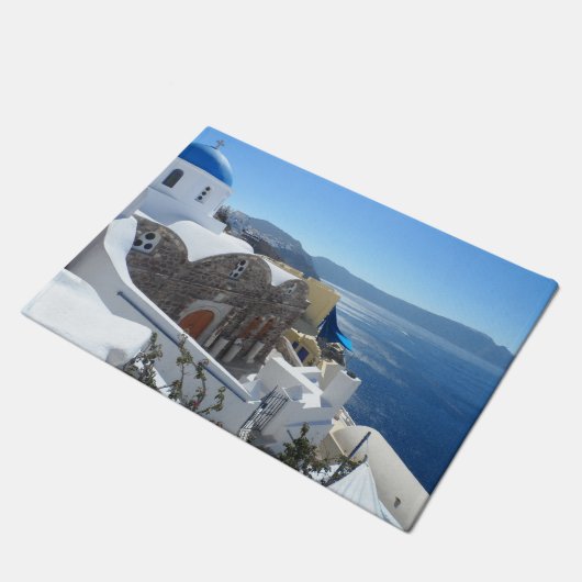 Santorini, Griechenland Fußmatte (Schrägansicht)