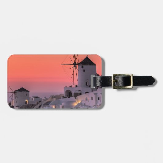 Santorini, Griechenland Gepäckanhänger (Vorderseite horizontal)