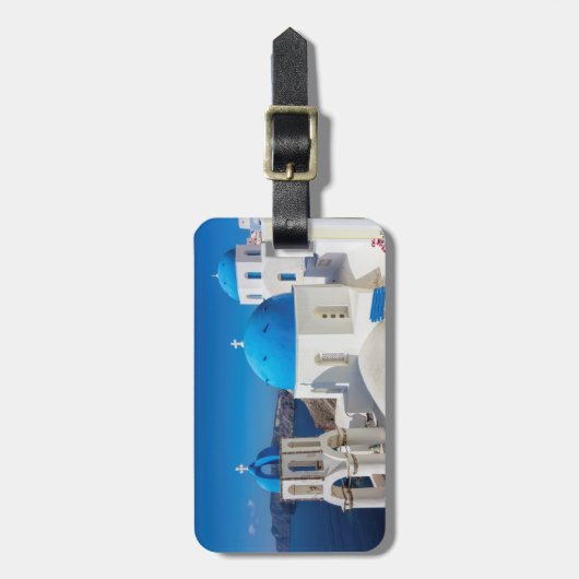 Santorini Griechenland Gepäckanhänger (Vorderseite vertikal)