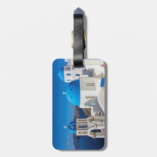 Santorini Griechenland Gepäckanhänger (Rückseite vertikal)