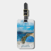 Santorini Griechenland Gepäckanhänger (Vorderseite vertikal)