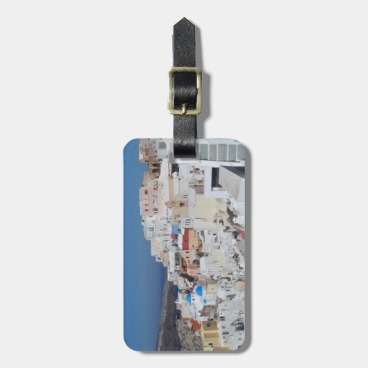 Santorini, Griechenland Gepäckanhänger (Vorderseite vertikal)