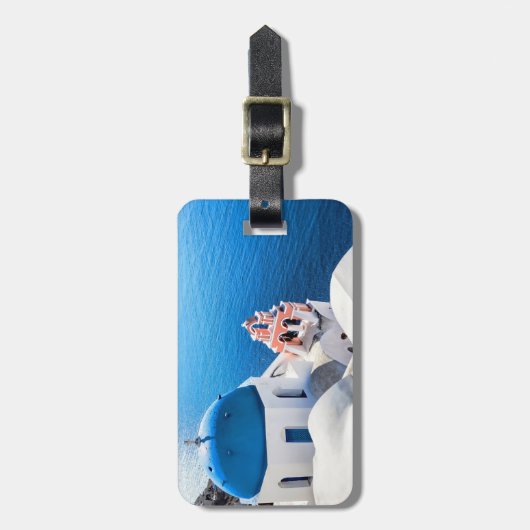 Santorini, Griechenland Gepäckanhänger (Vorderseite vertikal)