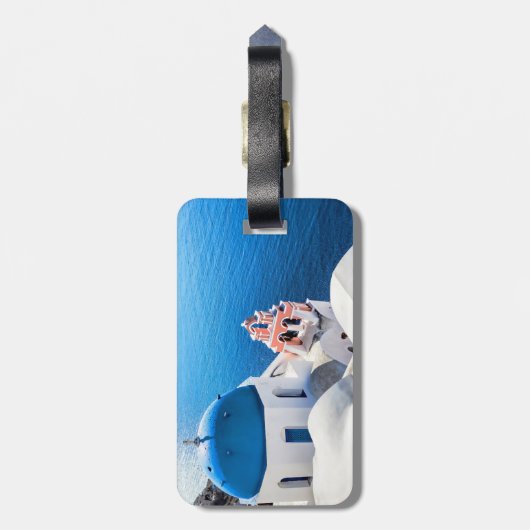 Santorini, Griechenland Gepäckanhänger (Rückseite vertikal)