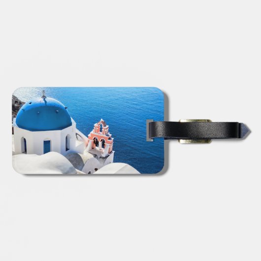 Santorini, Griechenland Gepäckanhänger (Rückseite horizontal)