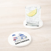 Santorini Griechenland Getränkeuntersetzer (Seite)