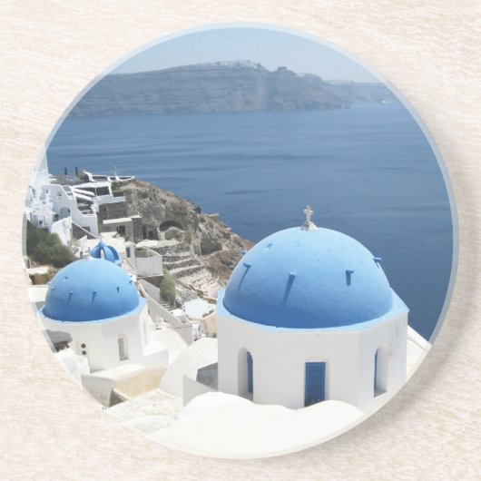 Santorini Griechenland Getränkeuntersetzer (Vorne)