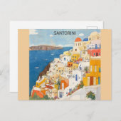 Santorini Griechenland Griechenland Griechenland W Postkarte (Vorne/Hinten)