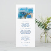 Santorini, Griechenland, griechische Hochzeitskart Menükarte (Stehend Vorderseite)