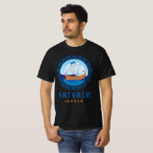 Santorini, Griechenland, griechischer Entwurf von T-Shirt (Vorne ganz)